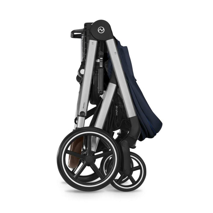 Carrinho Cybex Balios S Lux SLV Ocean Blue - Chassis Prateado