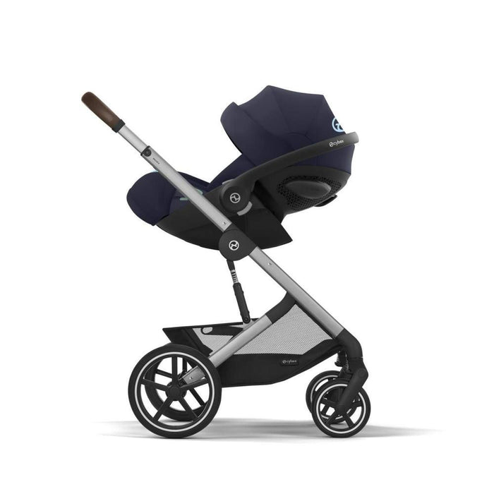 Carrinho Cybex Balios S Lux SLV Ocean Blue - Chassis Prateado