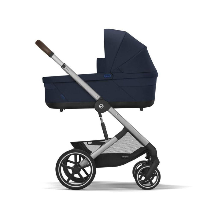 Carrinho Cybex Balios S Lux SLV Ocean Blue - Chassis Prateado