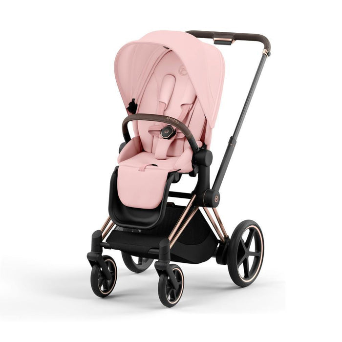Pack Cybex Platinum e-Priam con chasis y asiento Rosegold + Pack de tela + Capazo Priam + Cloud T Plus Peach Pink