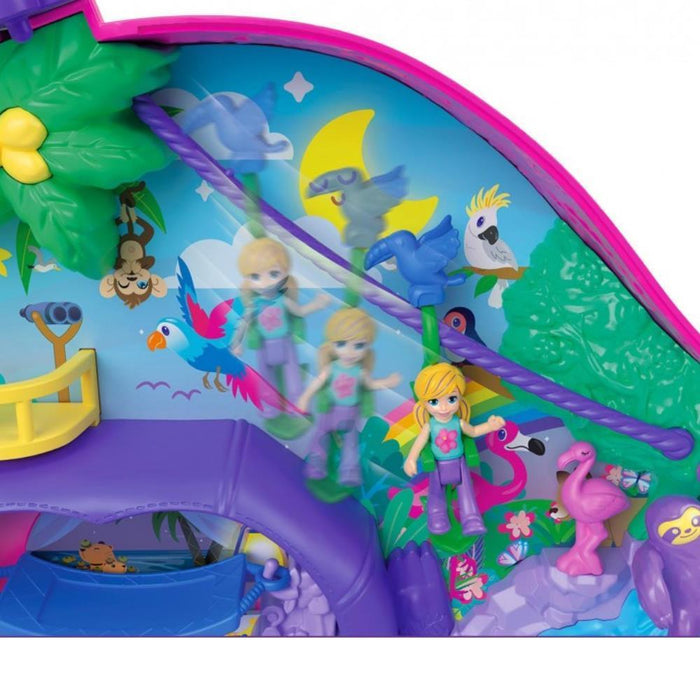 PollyPocket Mala Habitat da Família das Preguiças 2 em 1