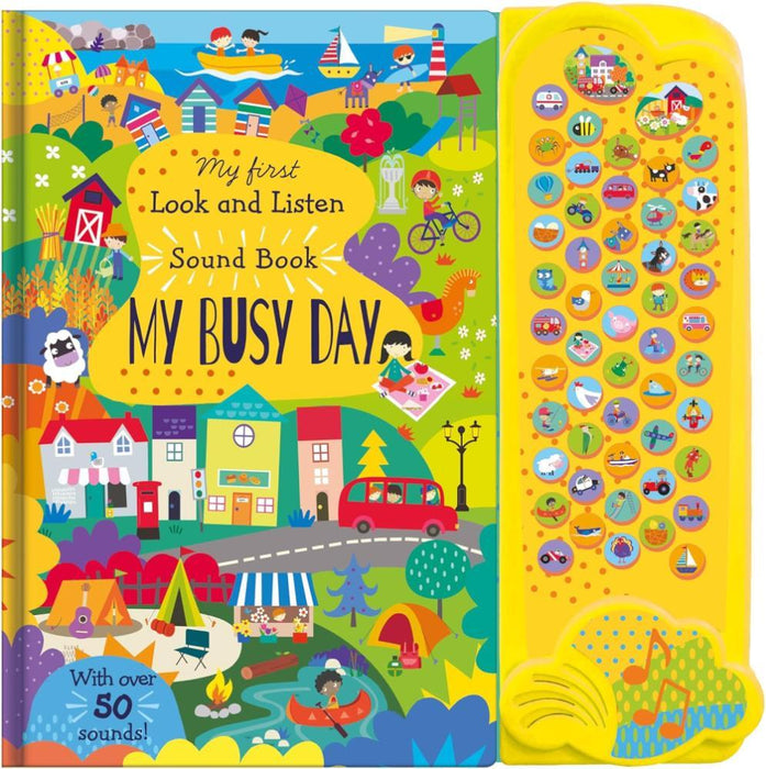 Livro com Sons em Inglês Look and Find My Busy Day
