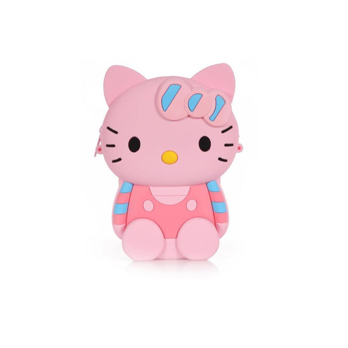 Mala em Silicone Gato Rosa 18 cm