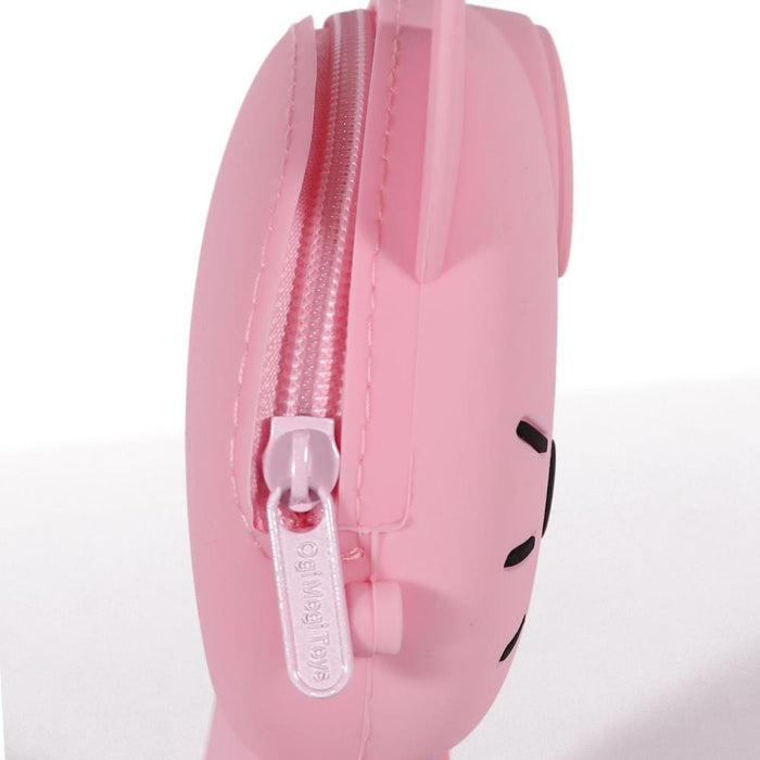 Mala em Silicone Gato Rosa 18 cm