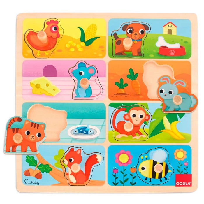 Goula Puzzle Animais e Comida 28x28 cm