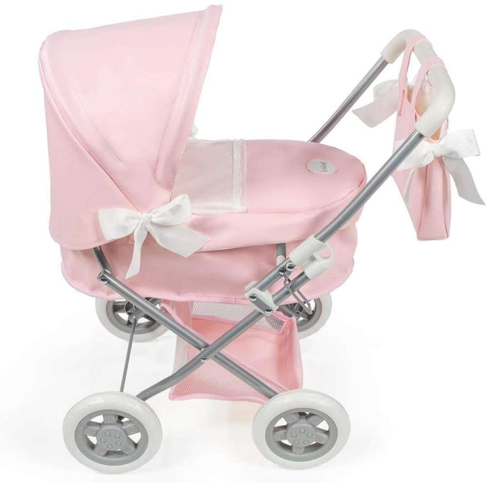 Carrinho de Passeio Vintage para Boneca Rosa 61cm