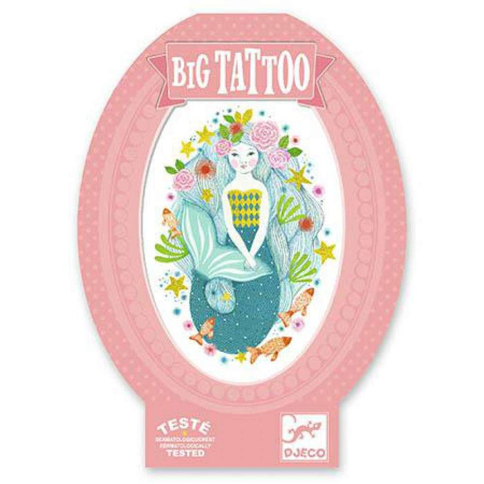 DJeco Large Aqua Blue Tattoo with Glitter 9cm