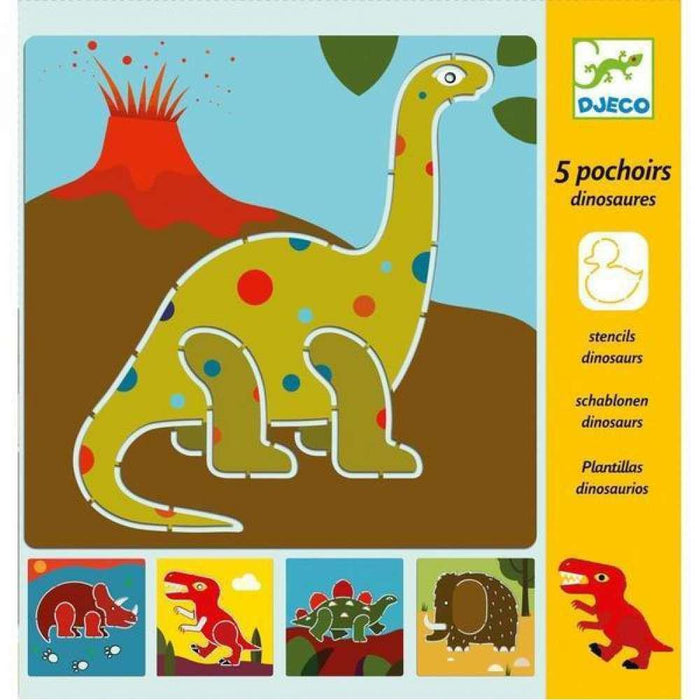 Plantilla Djeco 5 para Dibujar Dinosaurios