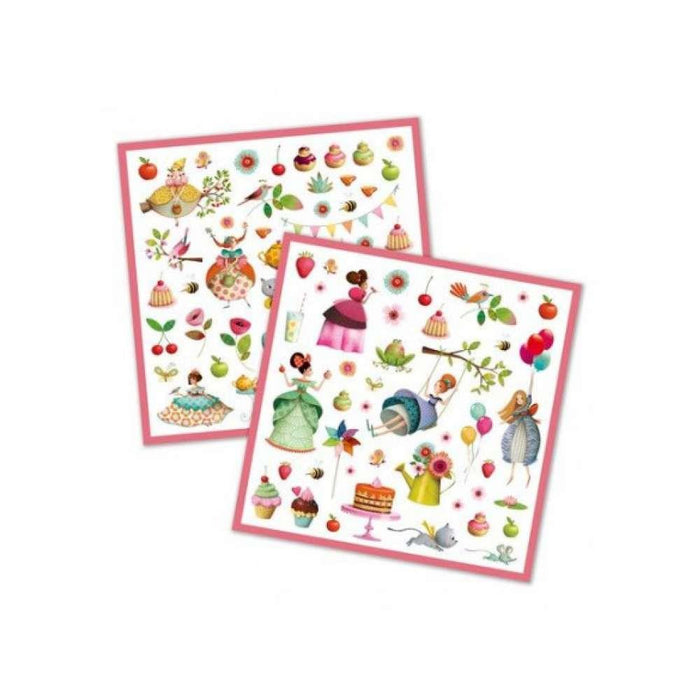 DJeco Princess Tea Party Stickers 160 Pieces