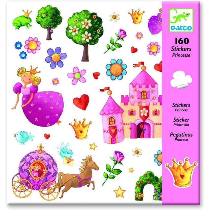 DJeco Princess Stickers 160 Pieces