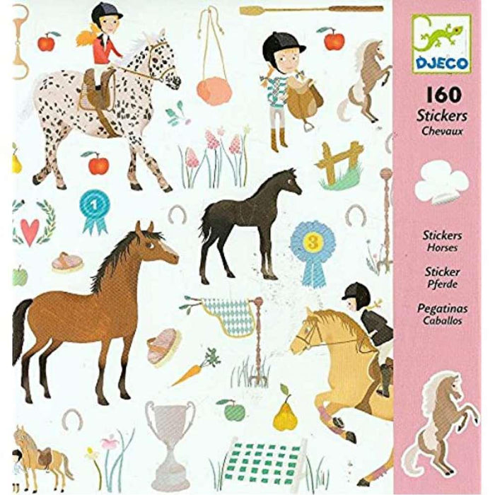 DJeco Horse Stickers 160 Pieces