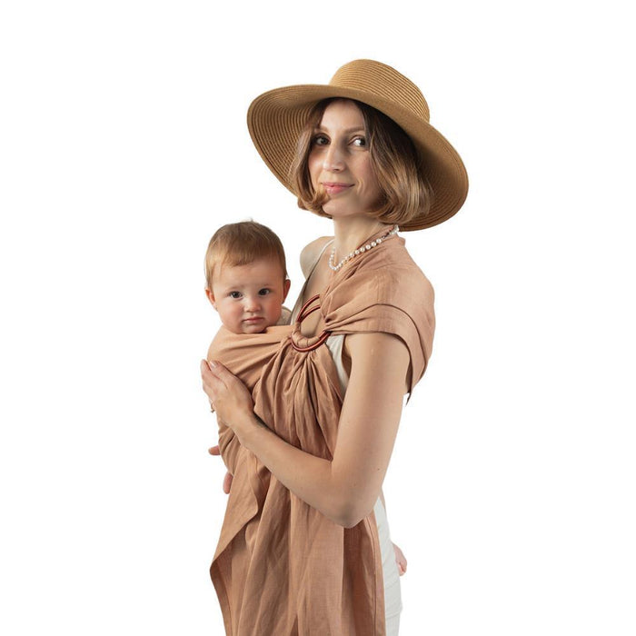 Sling de Argolas Isara Bamboo Linen Caramel