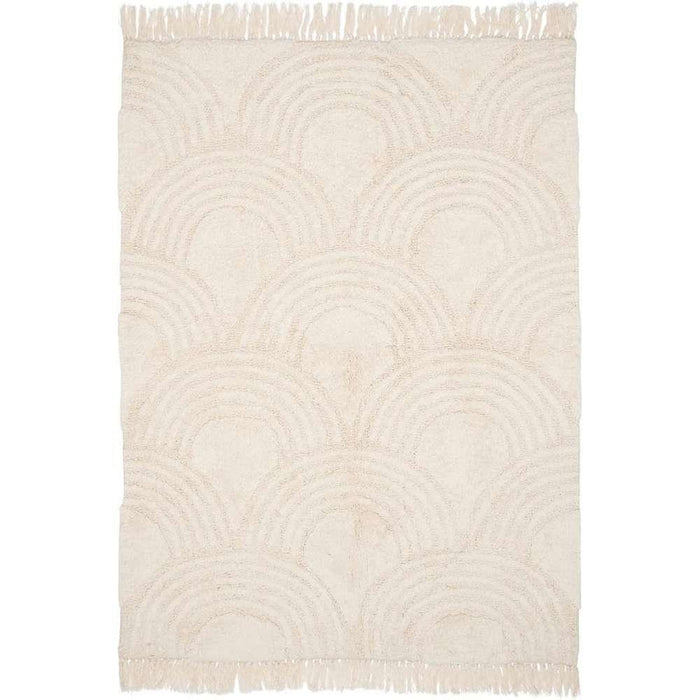 Alfombra Little Dutch 130×90cm Arco iris blanco