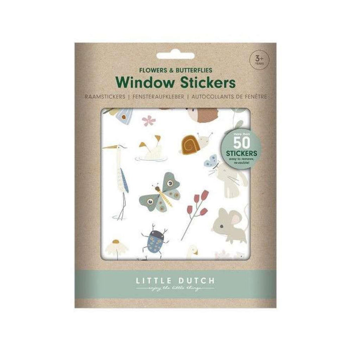 Little Dutch 50 Flowers and Butterflies Glass Stickers