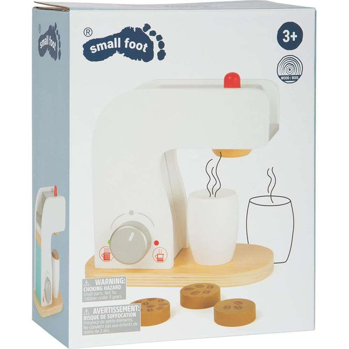 Small Foot Wooden Coffee Machine with Accessories