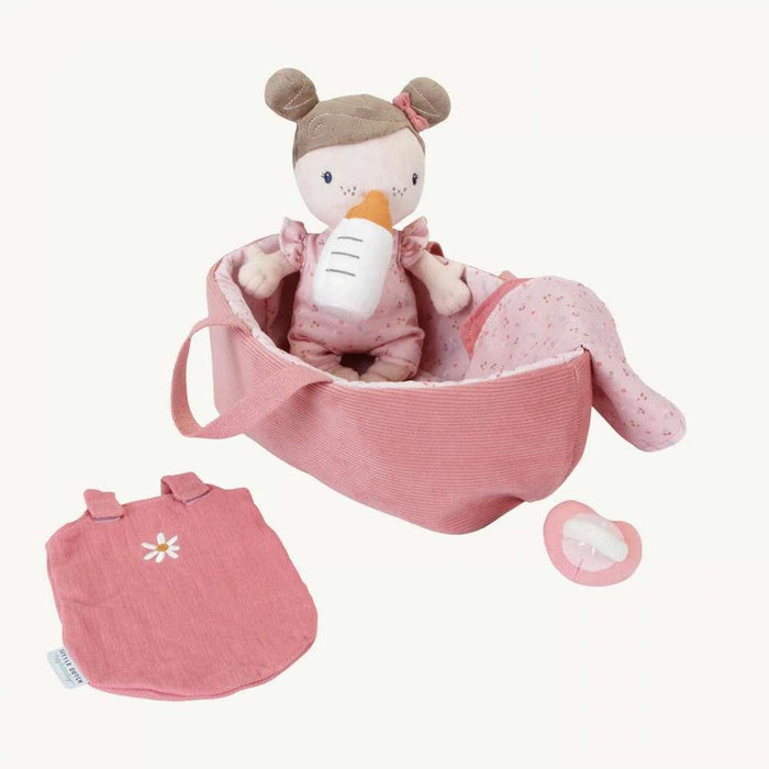 Muñeco de Tela Little Dutch Plush Baby Rosa y Capazo