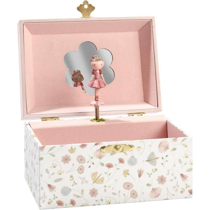 Little Dutch Pink Wood Music and Jewelry Box