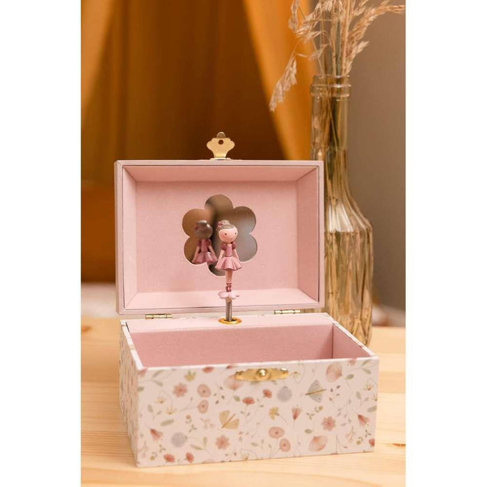 Little Dutch Pink Wood Music and Jewelry Box