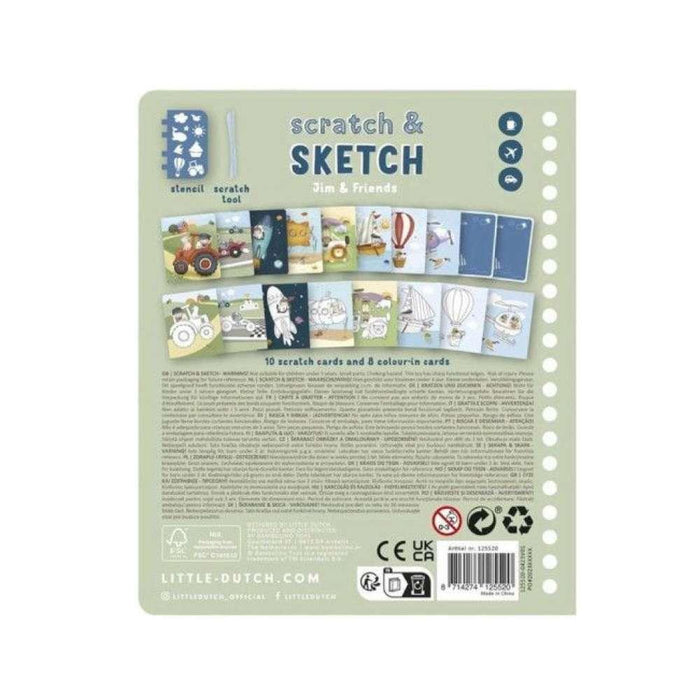 Livro Scratch & Sketch Jim & Friends