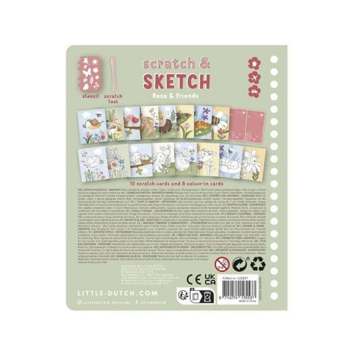 Livro Scratch & Sketch Rosa & Friends