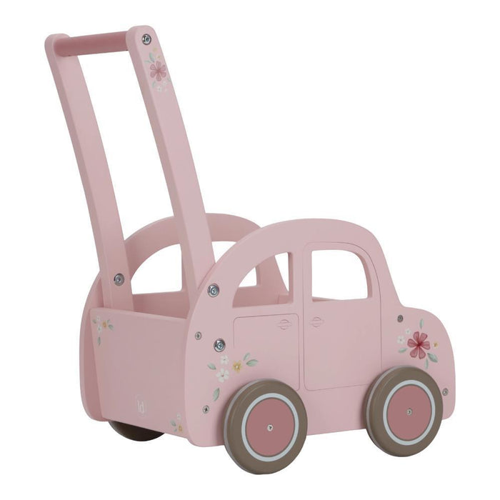 Andador Carro em Madeira Pink