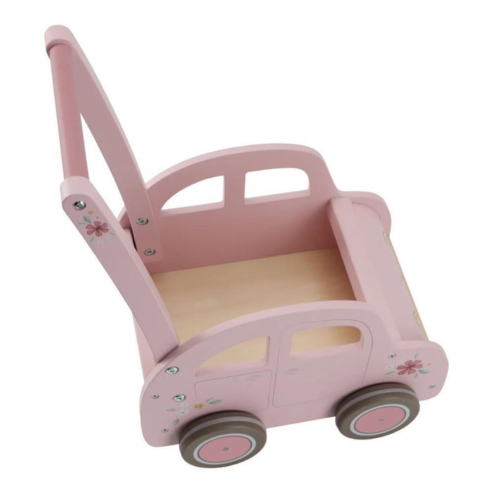 Andador Carro em Madeira Pink