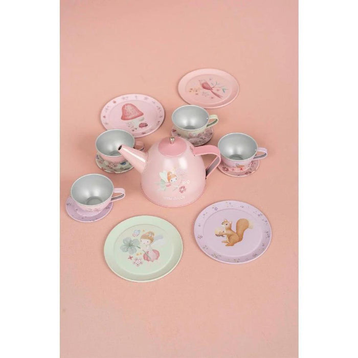 Juego de té de metal Fairy Garden