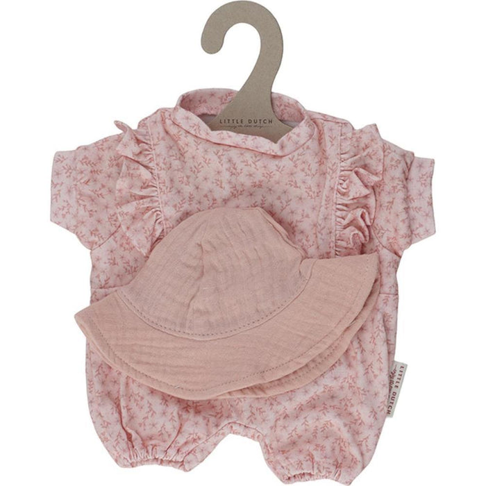 Roupa Pink Floral para Boneca de 36 cm