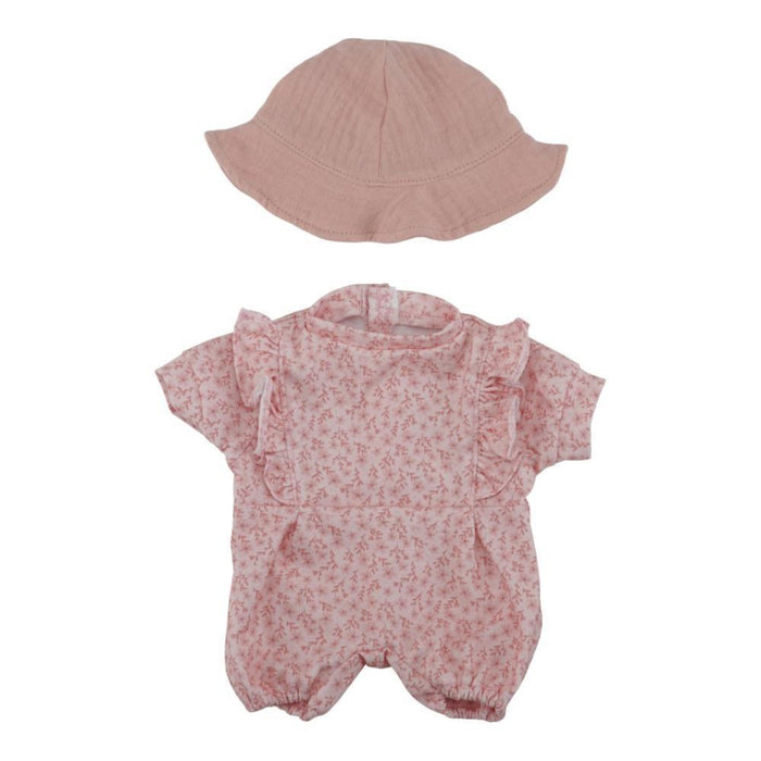 Roupa Pink Floral para Boneca de 36 cm