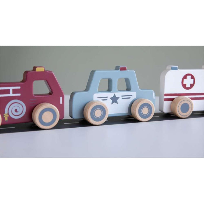 Little Dutch Wooden Emergency Vehicles 3 Units