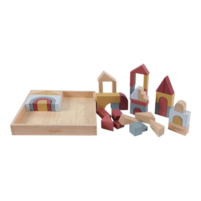 Little Dutch Box with 46 Wooden Construction Blocks