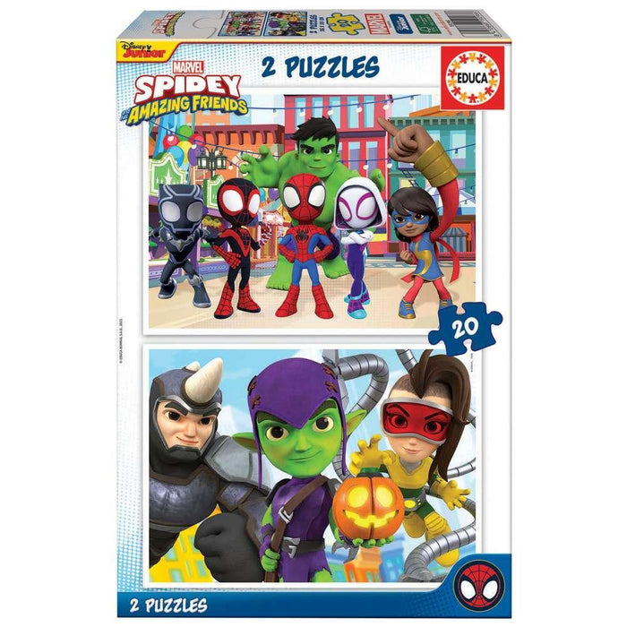 Educa 2 Spidey&amp;Friends Puzzles 20/20 Pieces