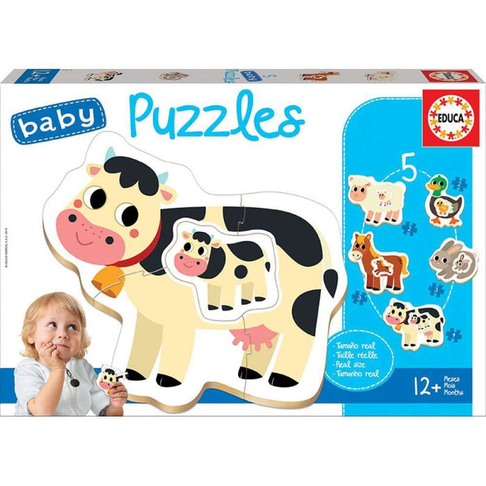 Educa 5 Baby Puzzles Farm Animals