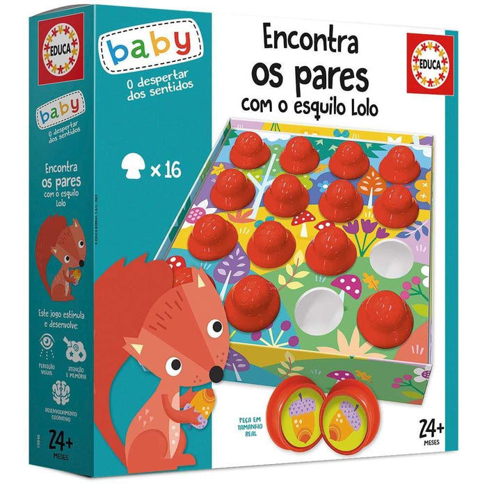 Baby Jogo Encontra Os Pares com O Esquilo Lolo