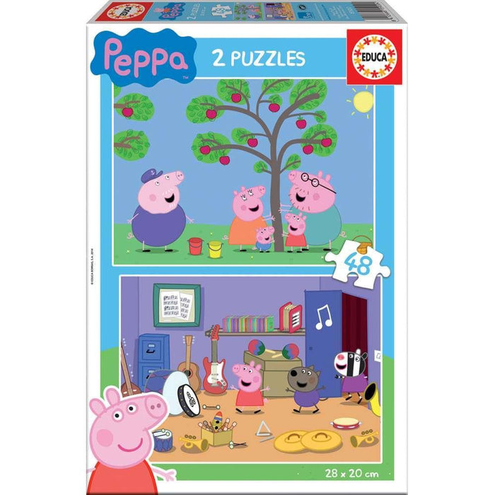 2 Puzzles Peppa Pig 48 Peças