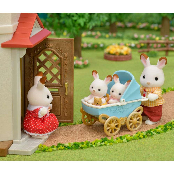 Sylvanian Families Chocolate Rabbit Twins Stroller