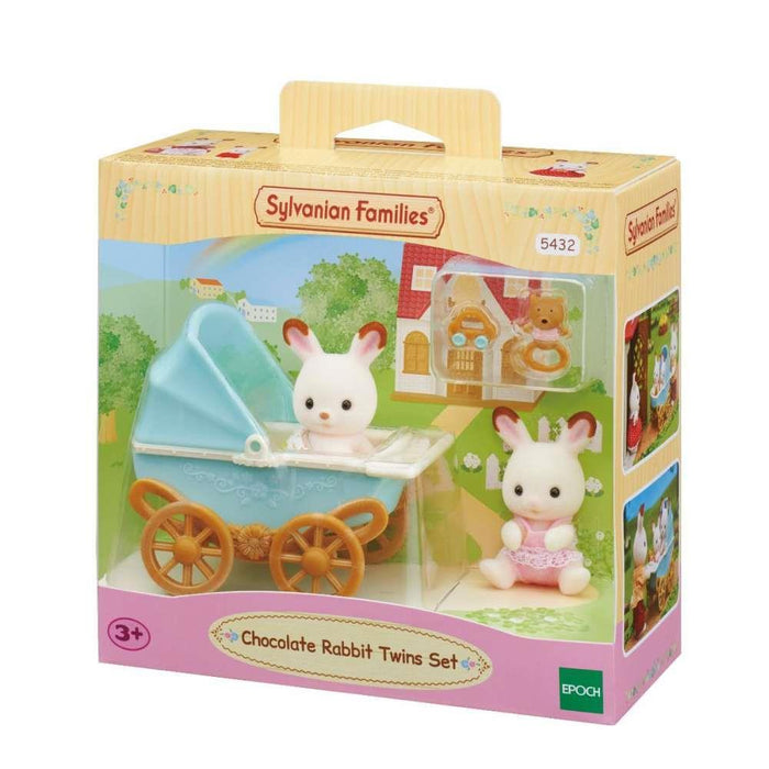 Sylvanian Families Chocolate Rabbit Twins Stroller