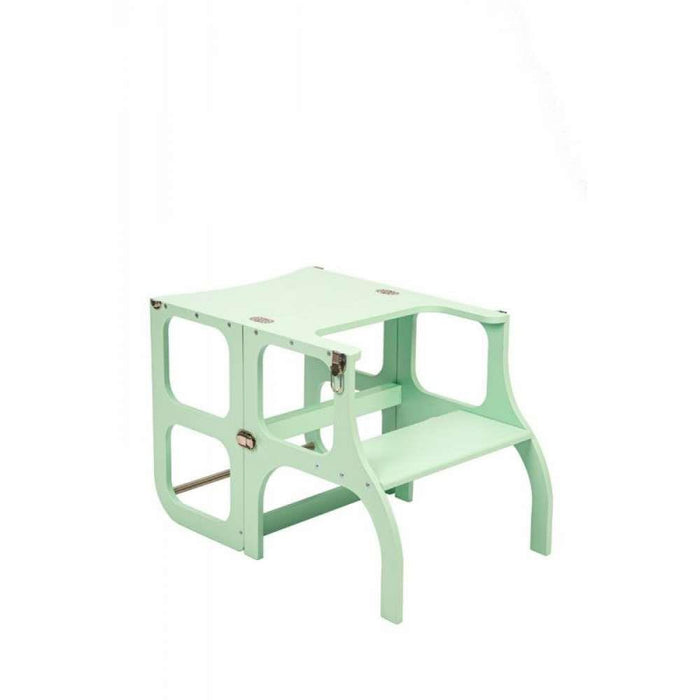 Ette Tete Learning Tower and Table 2in1 Mint/Silver Wood