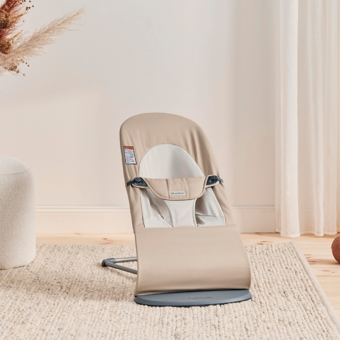 Sillón BabyBjorn de algodón suave Caqui/Beige