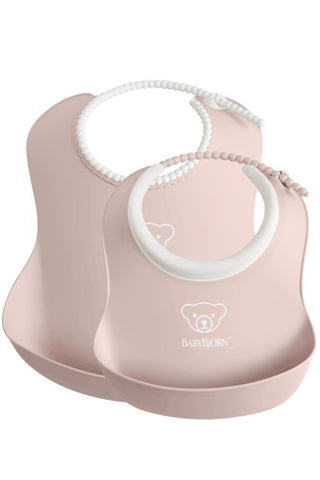 BabyBjorn Bib Set 2 Sizes Pastel Pink