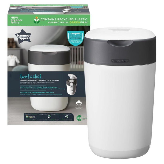 Contentor para Fraldas Tommee Tippee Sangenic Twist and Click Branco