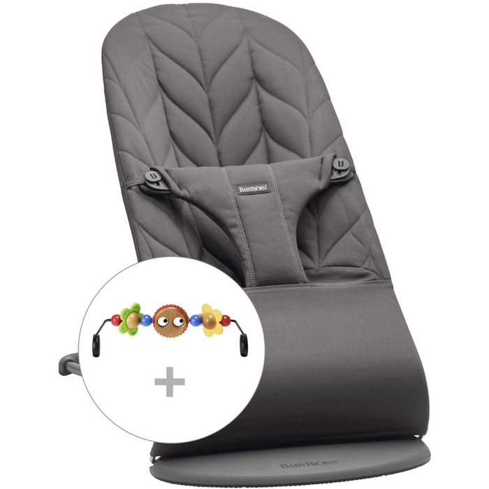 Sillón BabyBjörn Bliss Petal Antracita + Juguete Ojos Saltones