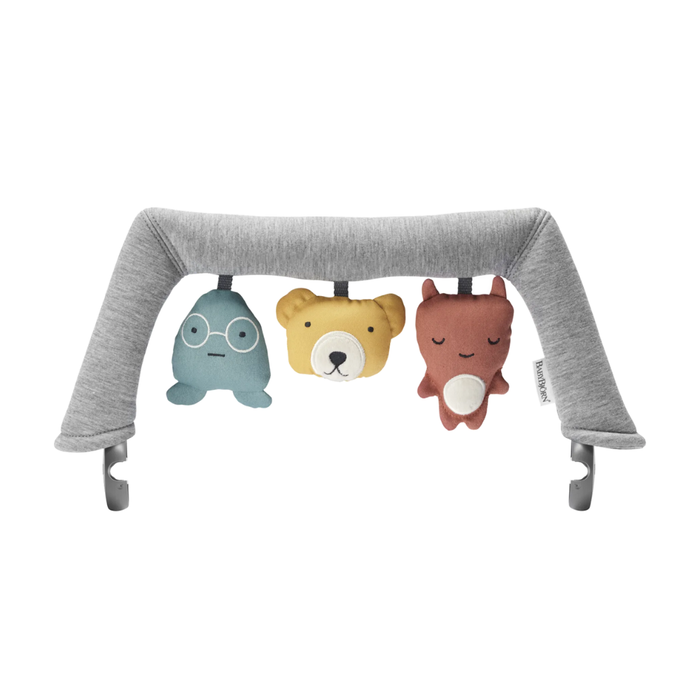 Espreguiçadeira BabyBjörn Bliss 3D Jersey Light Grey + Brinquedo Soft Friends