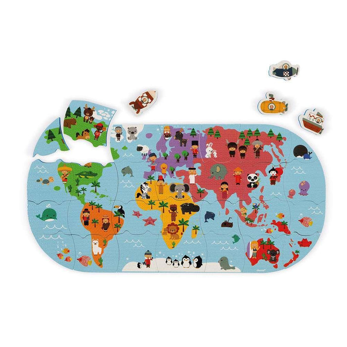 Janod Puzzle Mapa Mundo para Banho