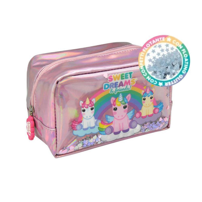 Estojo com Glitter Sweet Dreams Unicórnios