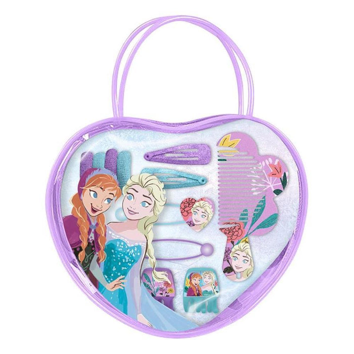 Bolsa Coração Frozen com Acessórios para Cabelo