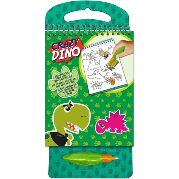 Livro de Atividades com Caneta Water Magic Crazy Dino