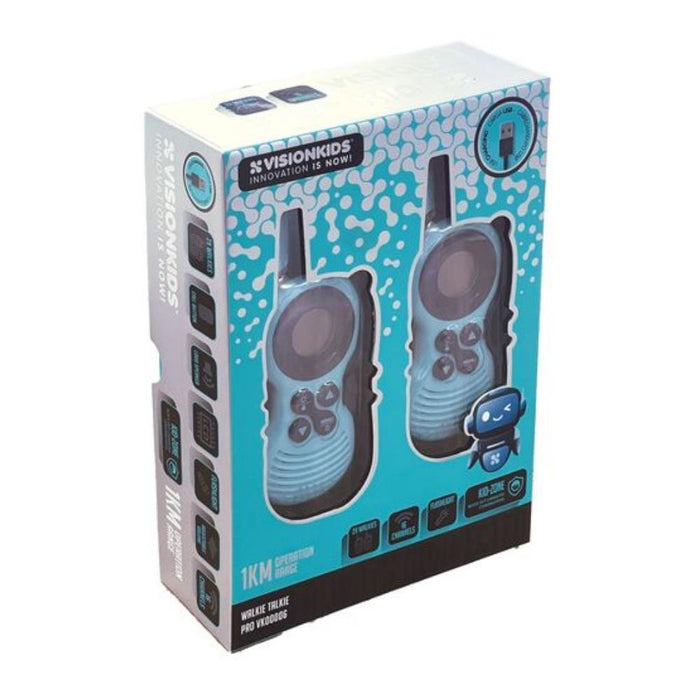 Vision Kids Walkie Talkies Pro 16 Canais Azul