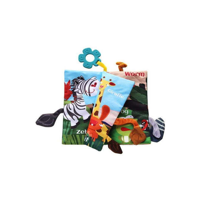 Kikkaboo Cloth Book with Teether Wild Animals