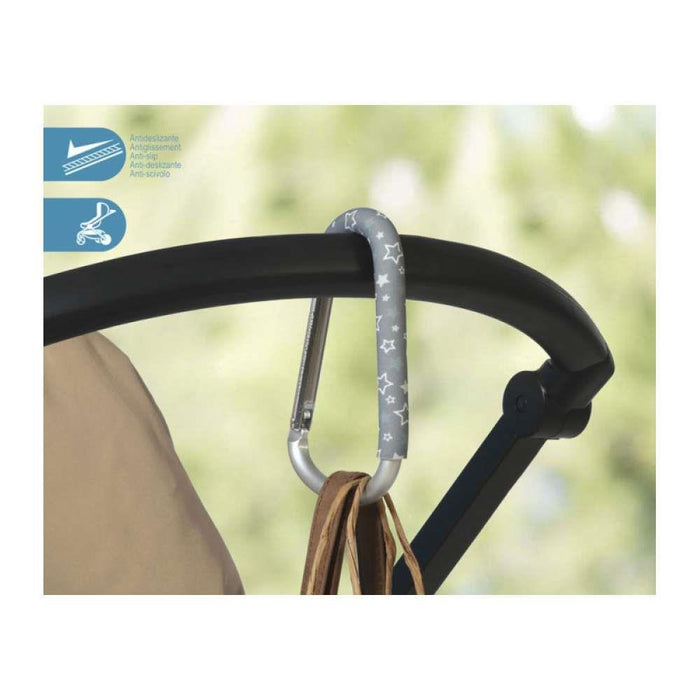 KioKids Carabiner for Stroller Stars Gray